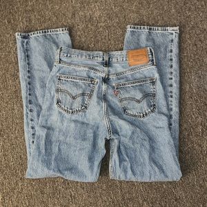 🚫LEVIS Medium Wash Mid Rise Loose Straight Leg Denim Jean size 24 -30